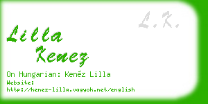 lilla kenez business card