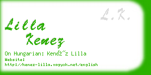 lilla kenez business card